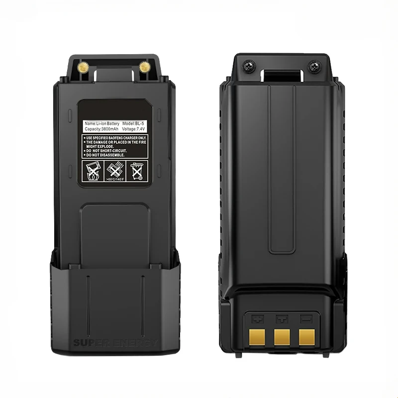 For Baofeng UV 5R Enlarger Battery 7.4V 3800mAh Type-C UV-5R Walkie Talkie Li-ion Battery For UV-5RA UV-5RE BL-5L Two Way Radio