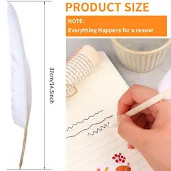 12PCS Feather Pen Goose Feather ballpoint Pen Elegant Feather Goose Stationery Pen Feather Quill Ballpoint Pen Purple Retro Feat