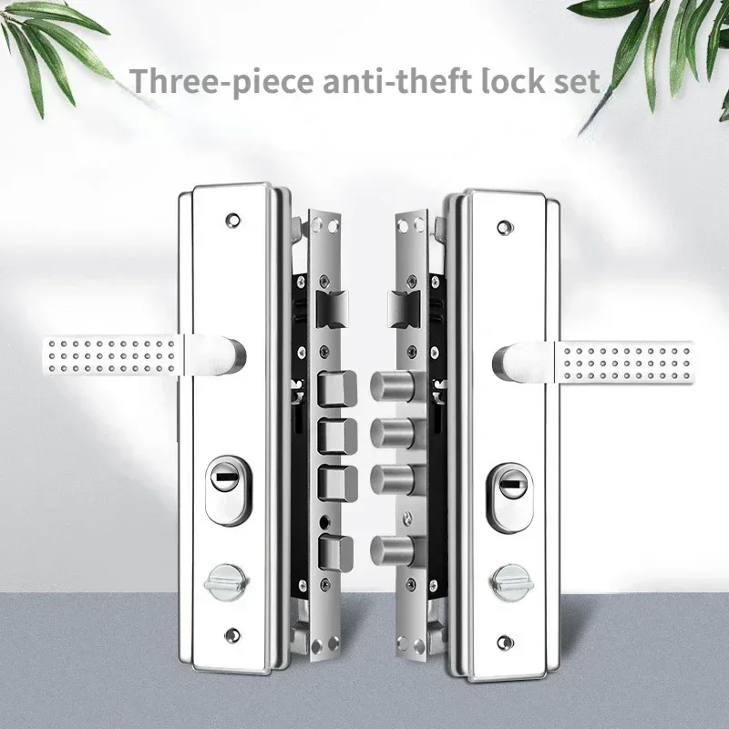 multi-function-stainless-steel-anti-theft-entrance-gate-lock-plate-anti-explosion-security-mirrow-shinny-widen-lock-handle