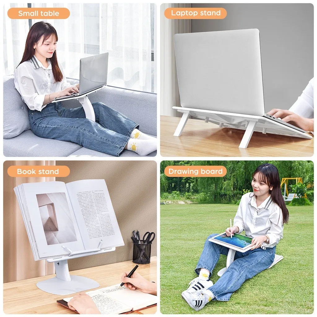 Eary Portable Car Dining Table Laptop Stand Multi-Angle Adjustable Book Reading Holder Fit For Car Seat Sofa Bed Car Accessories