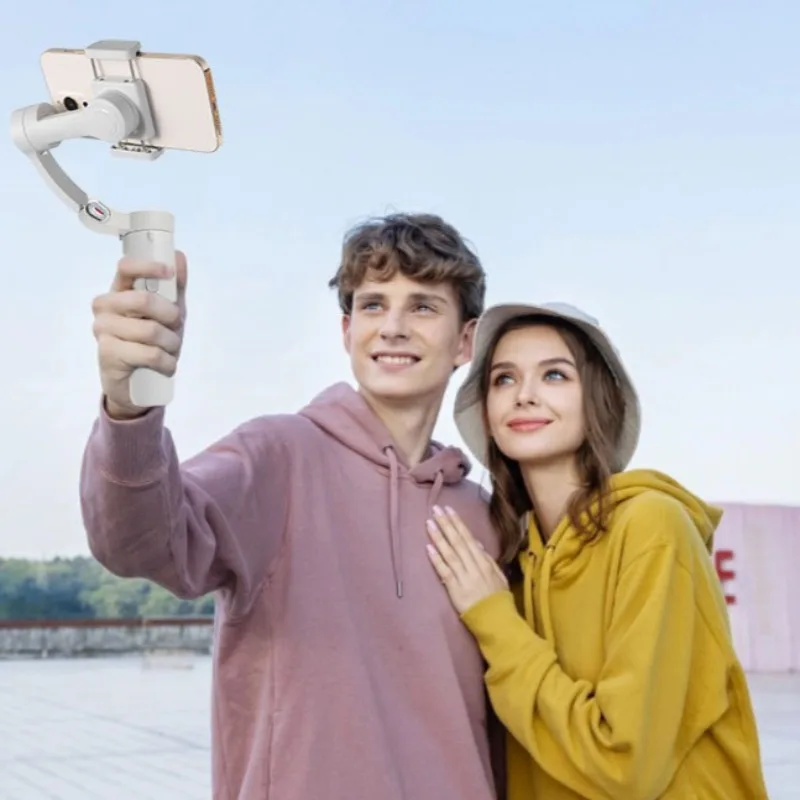 3-Axis Phone Gimbal, AI Face Tracking, Gesture Ctrl, 360° Rotate, 10H Battery, Foldable, for IPhone Android Vlog Live
