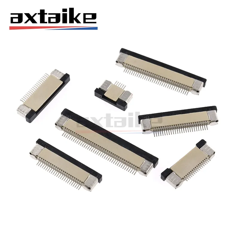 10PCS 0.5mm Spacing Lower Contact 4P - 60P FPC FFC Flat Cable Connector 5P 6P 8P 10P 12P 14P 16P 18P 20P 22P 24P 26P 28P 30 Pin