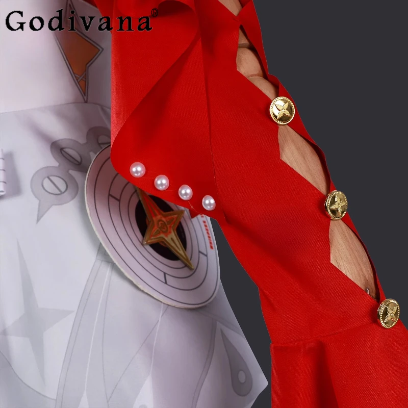 여자아이들을 위한 롤플레잉 의상 가발, 젠리스 존 제로 카니발 파티 드레스 세트, 여성 크리스마스 유니폼 할로윈 코스프레 드레스