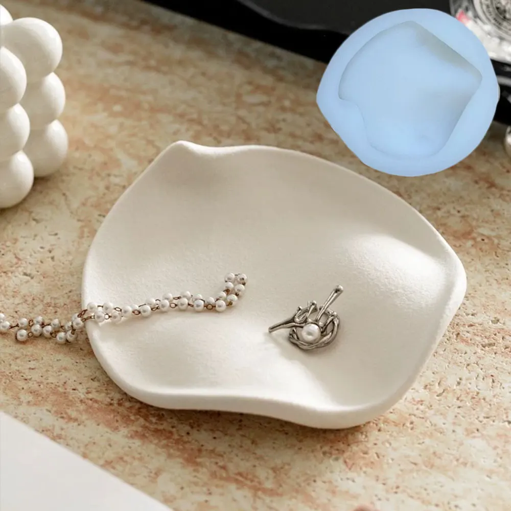 

Wabi Sabi Irregular Dish Silicone Mold, for Jewelry Tray & Display, DIY Concrete Resin Gypsum Decor, Minimalist Desk Organizer