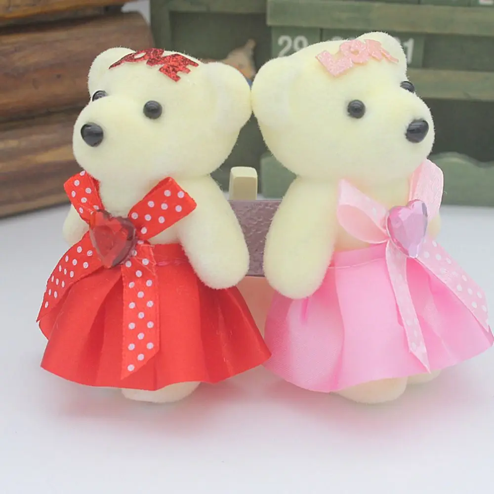 10 unids/set oso de espuma juguetes de espuma de peluche muñeca de peluche Animal Mini oso ramo de flores DIY muñeca de ramo de dibujos animados