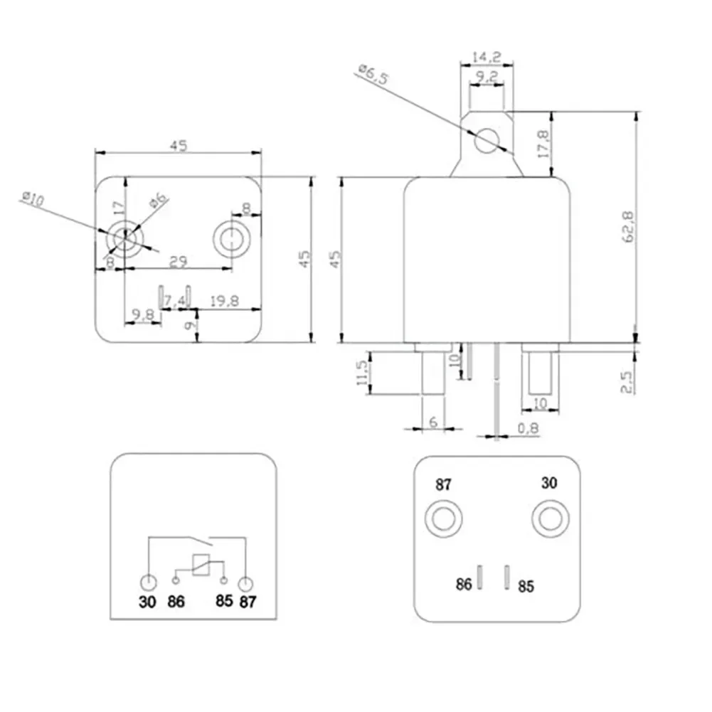 12V 200A Universal Battery Switch Relay Start 4 Pin Dual Battery Isolator Relay Current Start Car Relay