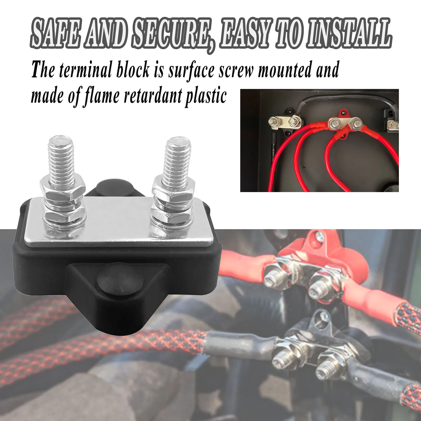 M8/M6 Busbar Bus Bar Battery Power Distribution Terminal Block 5/16\