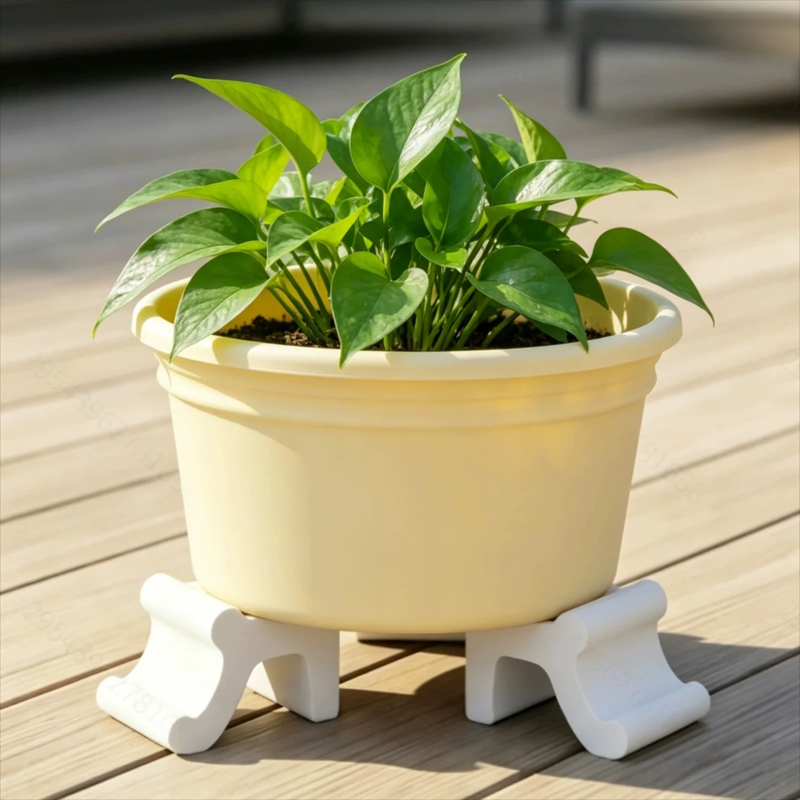 Gardening Lovers Plant Pot Feet Hollow Drainage Risers Modern 3D Printed Planter Stands for Home Office Balcony Decor