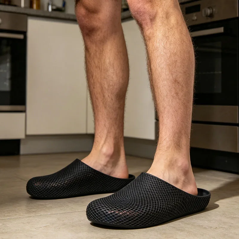 Breathable Clog Work Shoes for Men Summer Slip on Anti Slip Kitchen Safety Shoes Lightweight Indoor Outdoor Garden Clogs image 3