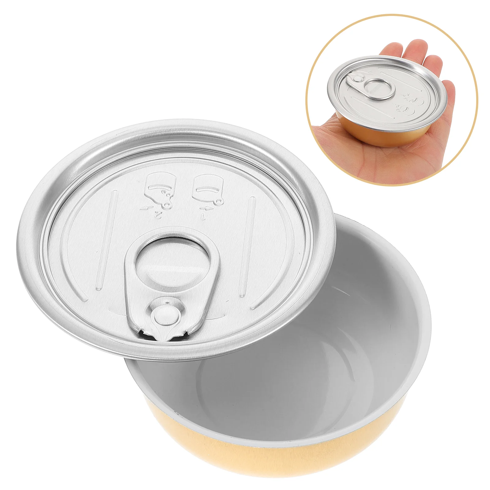 12 Pcs 40ml Small Golden Bowl Sealed Easy Pull High Temp Aluminum Bird Nest Collagen Bowl Ready to Eat Food Storage Tin