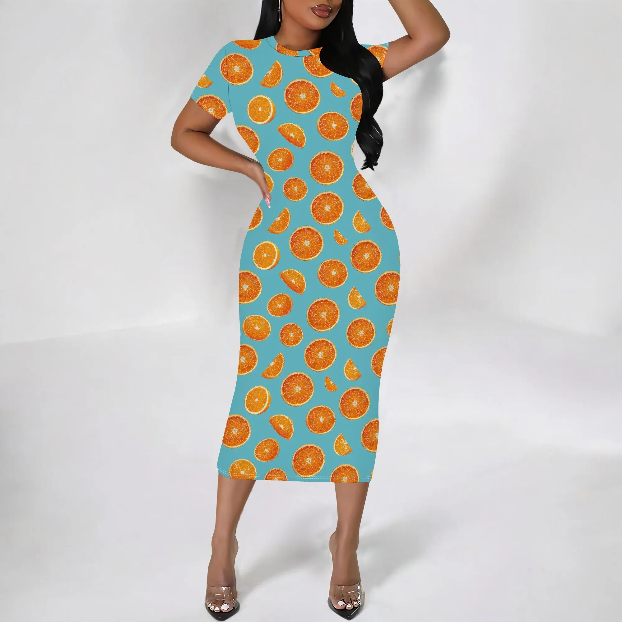 فستان نسائي قصير الأكمام Bodycon ميدي فستان رصاص مكشكش للتحكم في البطن فستان صيفي مثير للتاريخ الليلي