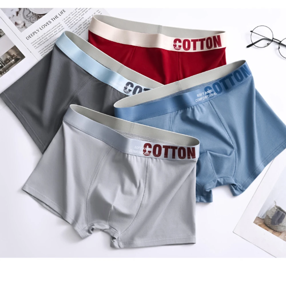 3 pcs Men Cotton Underwear Men\'s Underpants BoxerShorts Male Panties Comfort Male Boxers Male U-Convex Underwear