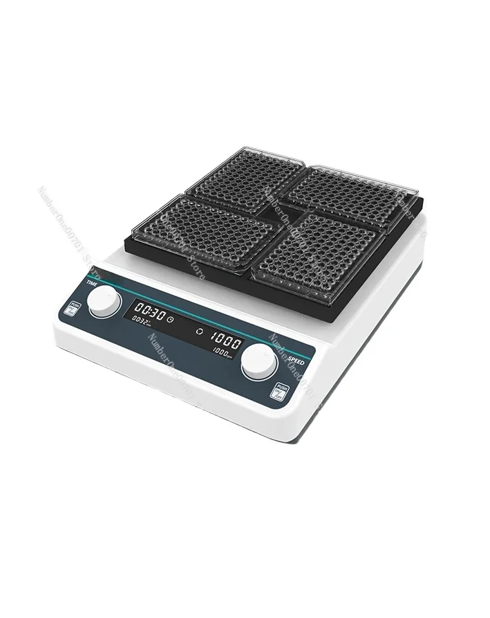 Mezclador de placas de 96 pocillos con pantalla digital para laboratorio, oscilador de placas de enzimas y placas de pozo profundo