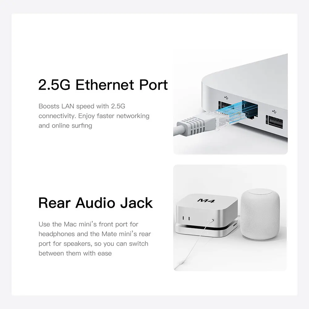 2025 Beelink Mate Mini Station Version vitesse/capacité Thunderbolt5 pour Mac Mini PC SER9 SER8 SER5 Max ordinateur de jeu EX Pro