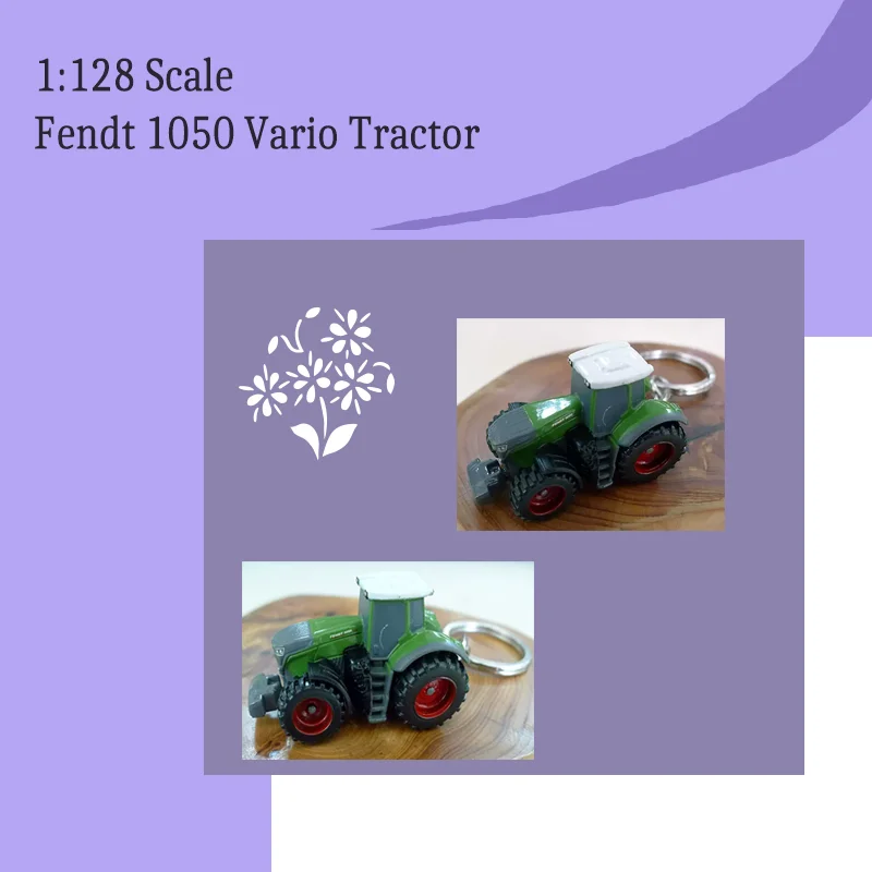 （No Retail Box）UH 1:128 Fendt 1050 Vario Tractor Alloy Keychain Model Souvenirs Gift Decoration Toy Collectibles Replica