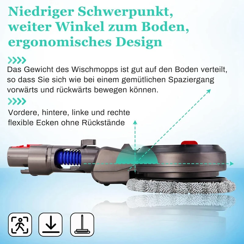 TAIGH-مرفق ممسحة كهربائية للمكنسة الكهربائية دايسون V7/V8/V10/V11/V15 مع وسادات ممسحة قابلة للغسل لخزان المياه
