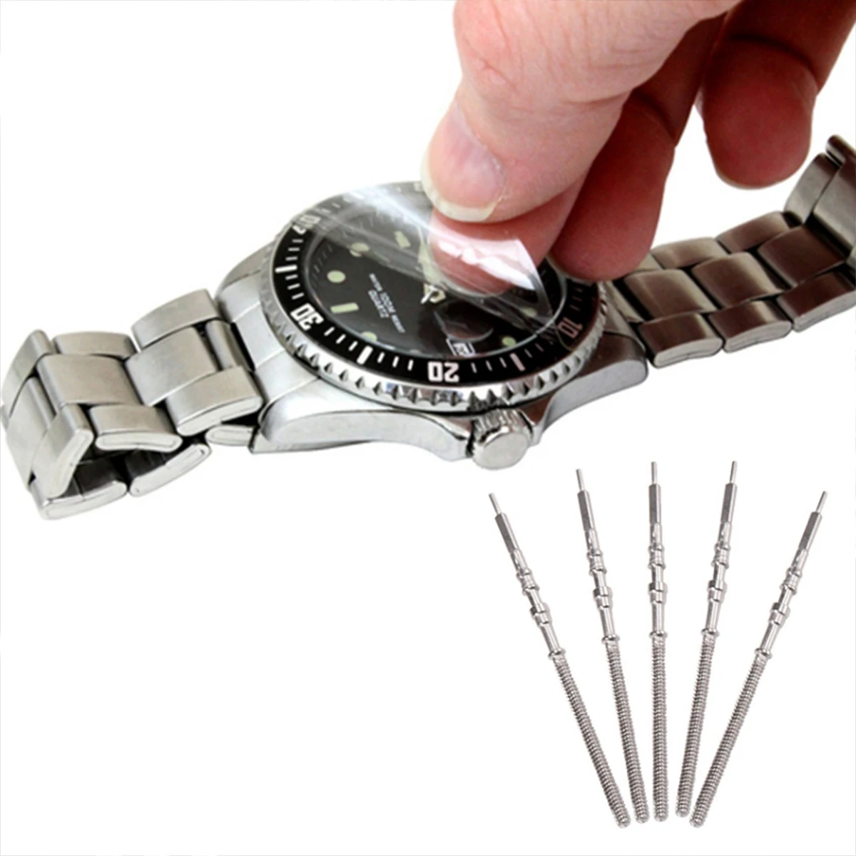 1-5 個のムーブメント時計スチールステムクラウンキット時計の部品 NH35 NH36 NH38 NH39 ムーブメント時計ステムスペアパーツ