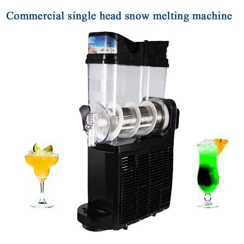 

Commercial Frozen Drink Slush Machine 15L Smoothie Slushy Maker 1 Cylinder Snow Melting Tank Ice-Cool Juice Dispenser