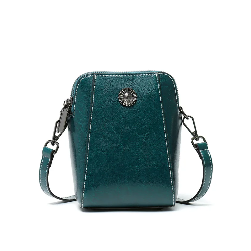 Imagem -05 - Bolsa de Couro Versátil para Mulheres Bolsa Pequena Bolsa Crossbody Simples Bolso para Celular Feminino Pendulares Verão