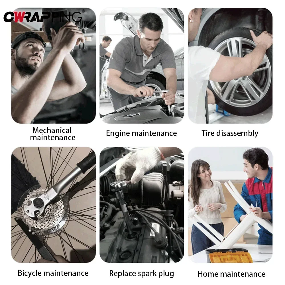 46Pcs Tools Set General Home Use Craft Toolbox Motorcycle Car Repair Mechanic Tool Set with Plastic Storage Box Motorcycle Tool image 5