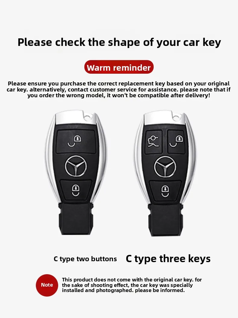 غطاء مفتاح السيارة فوب شل لمرسيدس بنز A B C E Class GLS GLA GLK GLC CLS CLA AMG W204 W205 W212 W463 W176