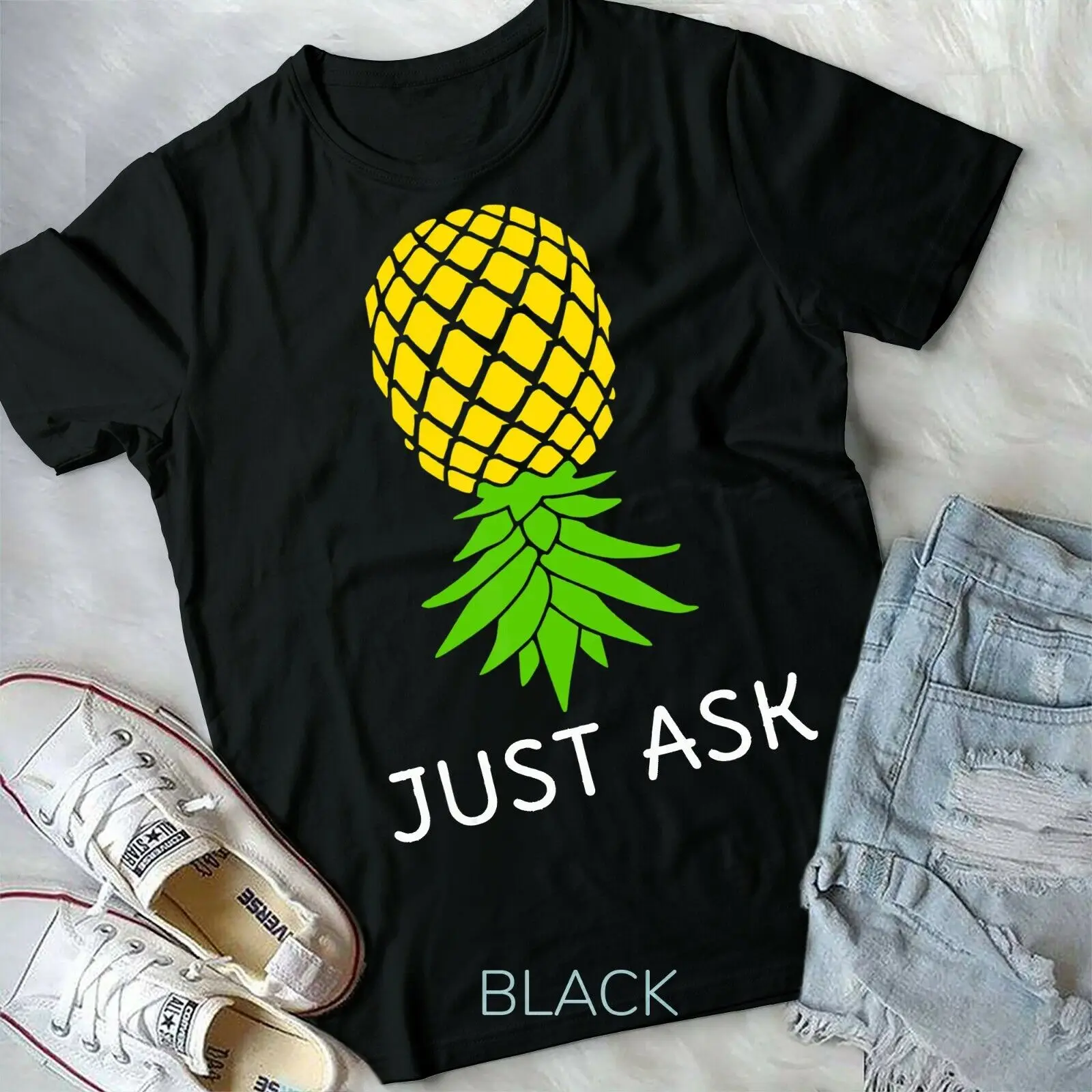 

Upside Down Pineapple Shirt Sharing Swinger T-Shirt Unisex T-shirt