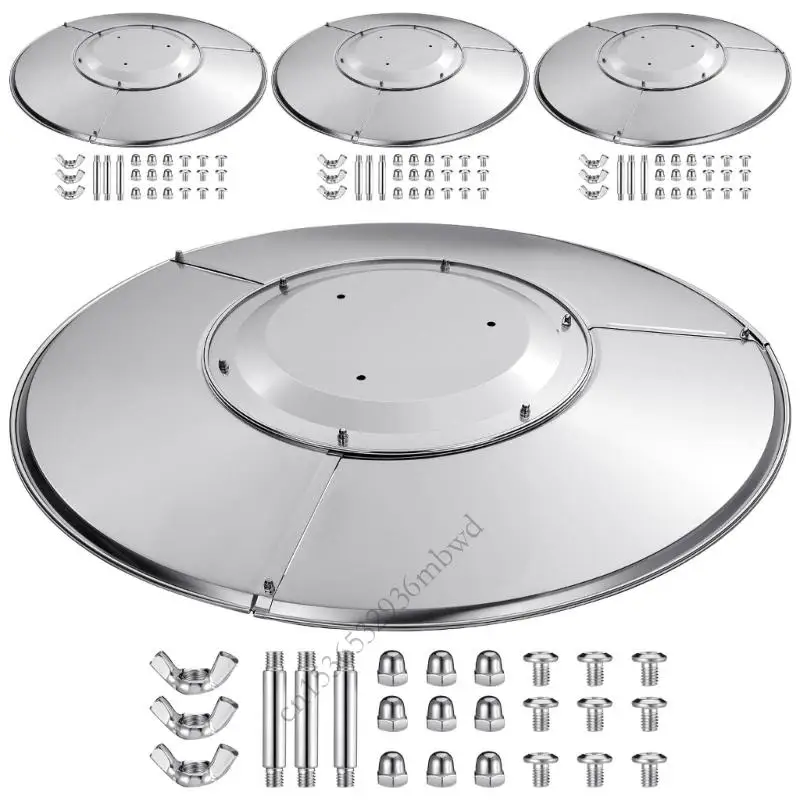 

K43D Stainless Steel Heater Canopies 4+1 Design With Mounting Hardware For Outdoor Stove Warmers Durable Heat Shield Cover