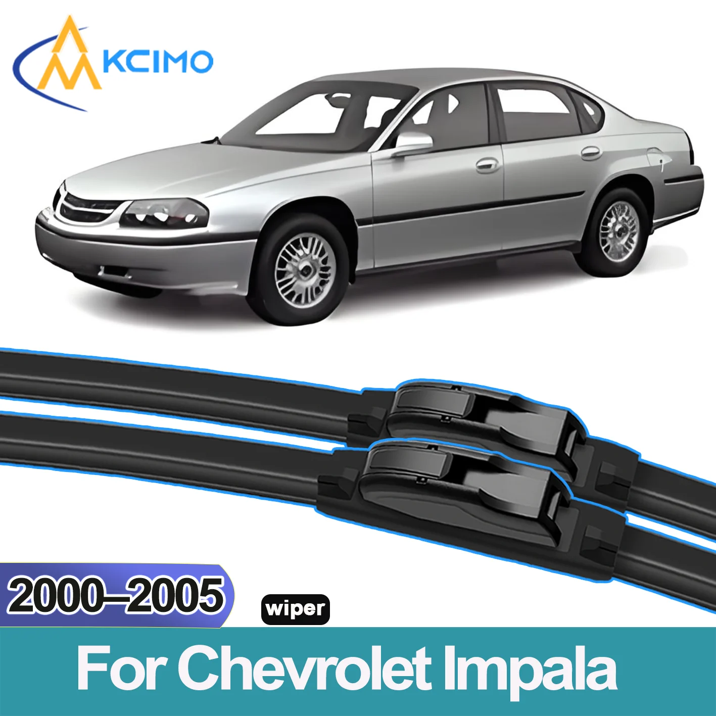 

KCIMO 2PCS New Front Windshield Wiper Blade for Chevrolet Impala 2000-2005 Front Windshield Auto Wipers Blade Accessories 2005