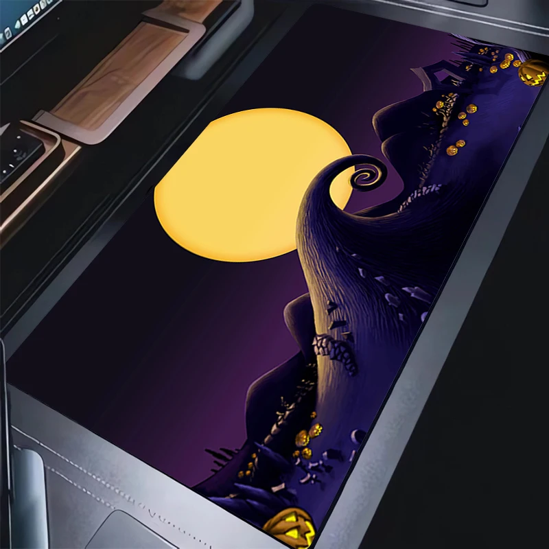 

Mouse Pad Desk Mat Anime Play Mat Gaming Moon Mousepad Speed Computer Jack S-skellington and Office Gamer Cabinet Keyboard Pad