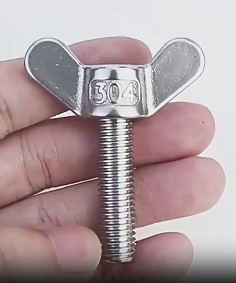 1/2pcs 304 A2 Stainless Steel Butterfly Welded Screw M4 M5 M6 M8 M10 M12 M14 M16 Wing Head Yuanbao Bolts Sheep Horn Hand Bolt