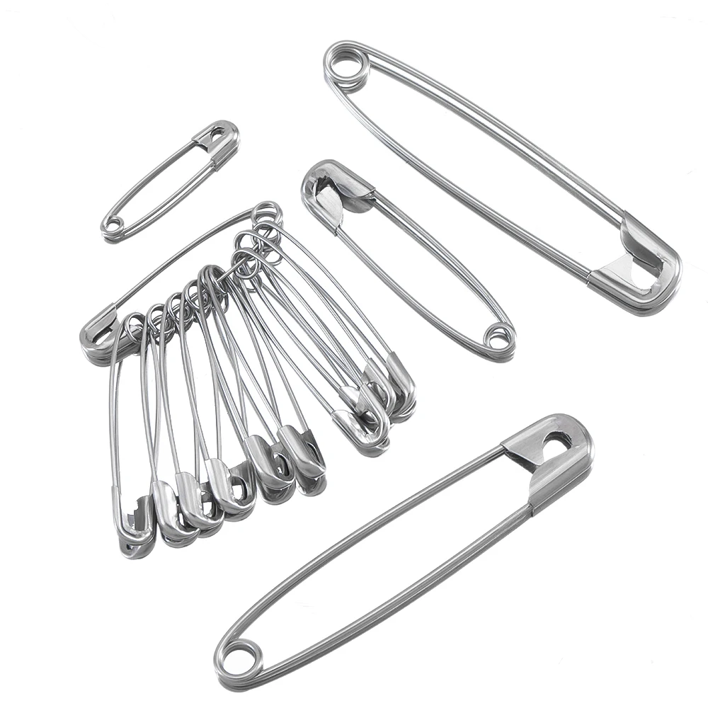 20Pcs High Quality Multi Size Stainless Steel Safety Pins For DIY Sewing Tools Needles Large Safety Pin Small Brooch Wholesale