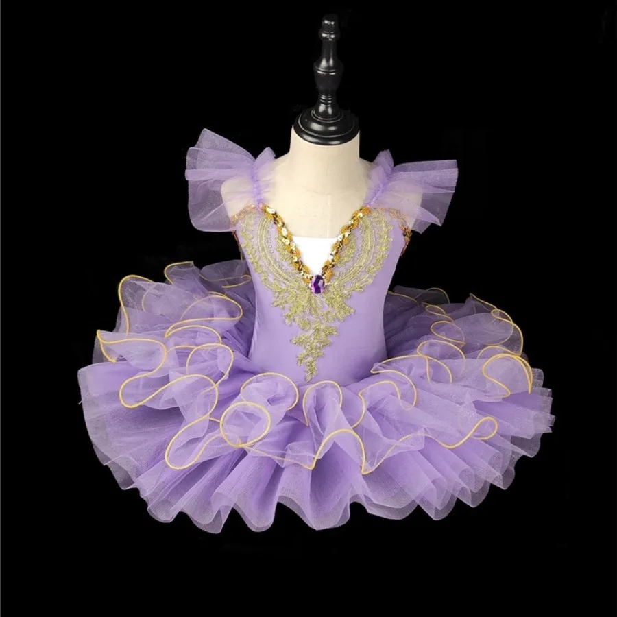 

Professional Ballerina Ballet Tutu for Girls Child Party Dance Clothing Kids Pancake Tutu Ballet Costumes Leotards Ballet Dress