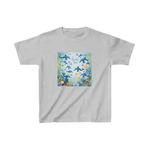 Under the Sea - Kids Heavy Cotton™ Tee Y2K tops Unisex Summer Short Sleeve