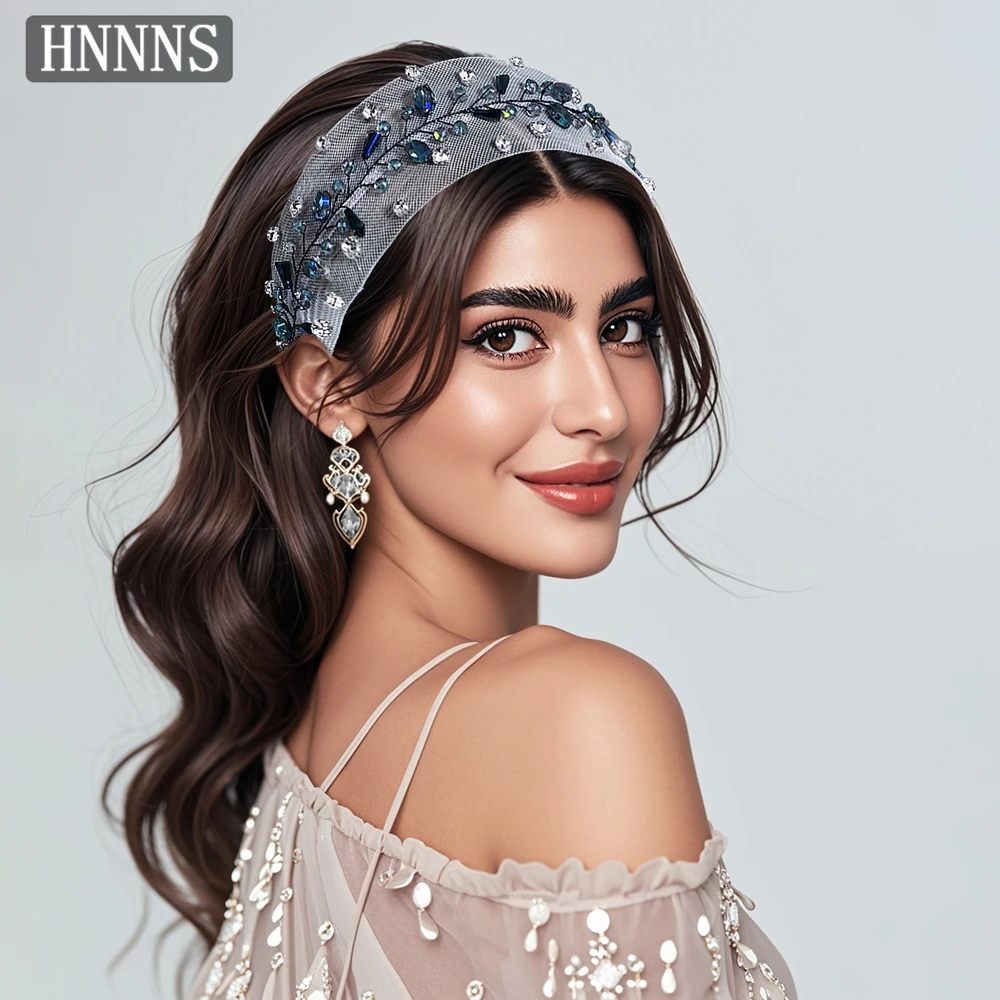 TOPQUEEN بسيط العروس الدانتيل حجر الراين الزفاف عقال اليدوية المألوف المرأة اليومية مأدبة تاريخ حزب أغطية الرأس YXA55