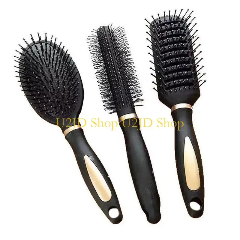 

U2JD 1pc Massage Oval Hair Comb Round Rectangle Brush Anti Static Detangling Air
