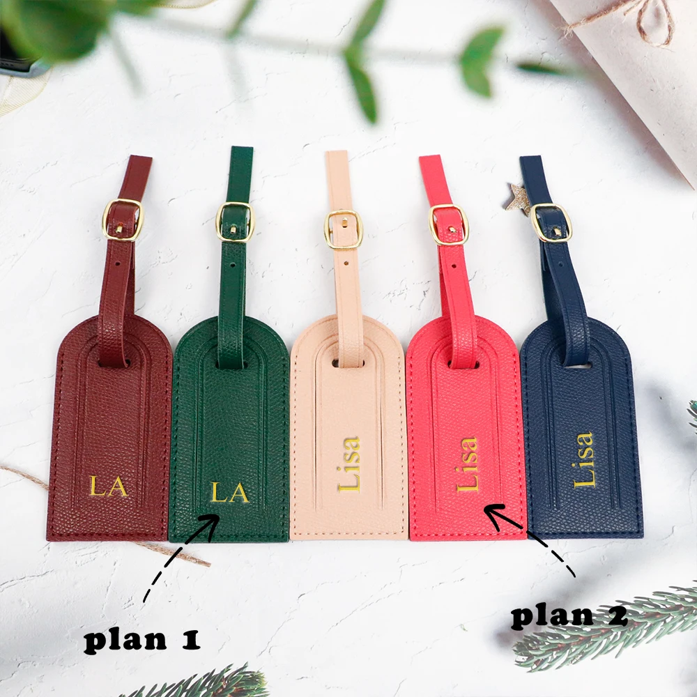Personalisierte PU-Leder Damenhandtaschen, Gepäckanhänger, Anhänger, Anti-Verlust-Gepäckanhänger, Gepäckzubehör – Detail 3