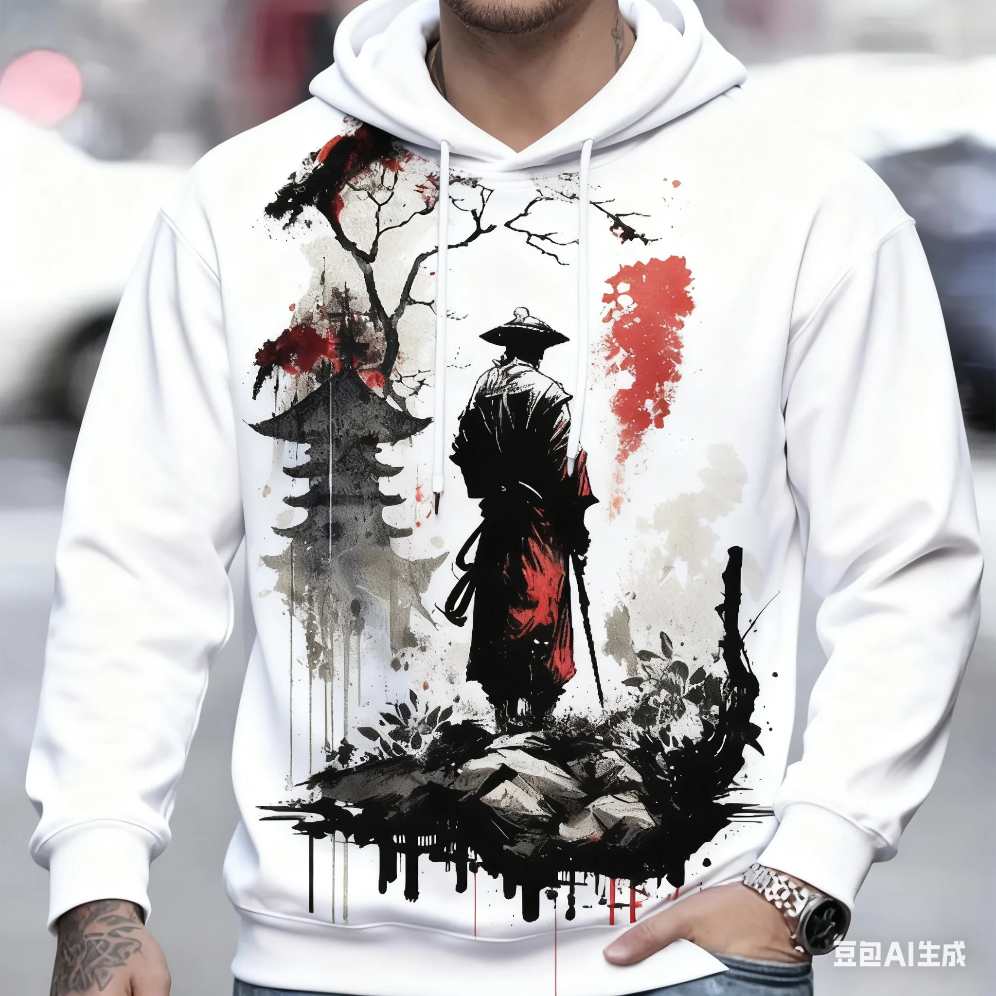 Japan Samurai 3D Print Men's Hoodies Fashion Comfortable High Quality Clothing Autumn and Winter Casual Sweatshirts Street Coat