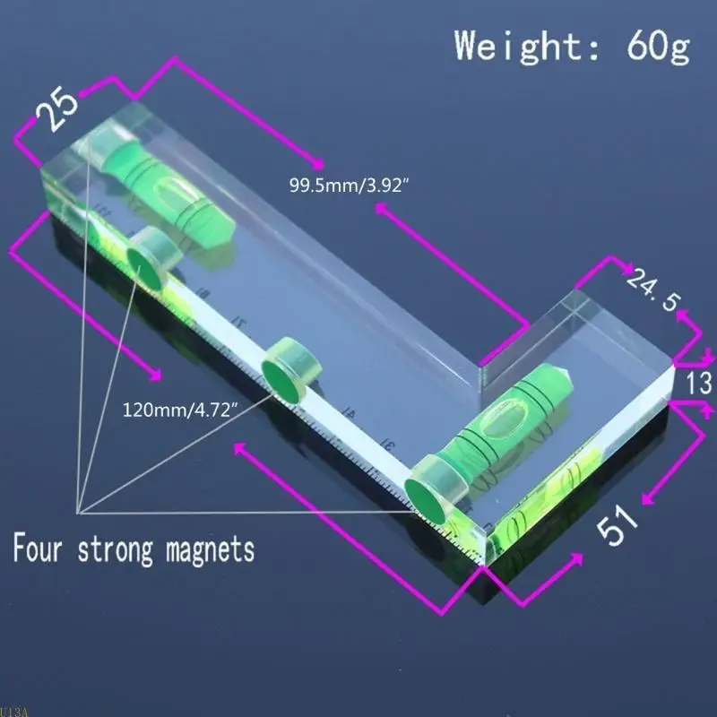 U13A vielseitiger Blasenspiegel Langlebiger L -Formblasenspiegel mit Magnet perfekt für Konstruktions- und – Detail 6