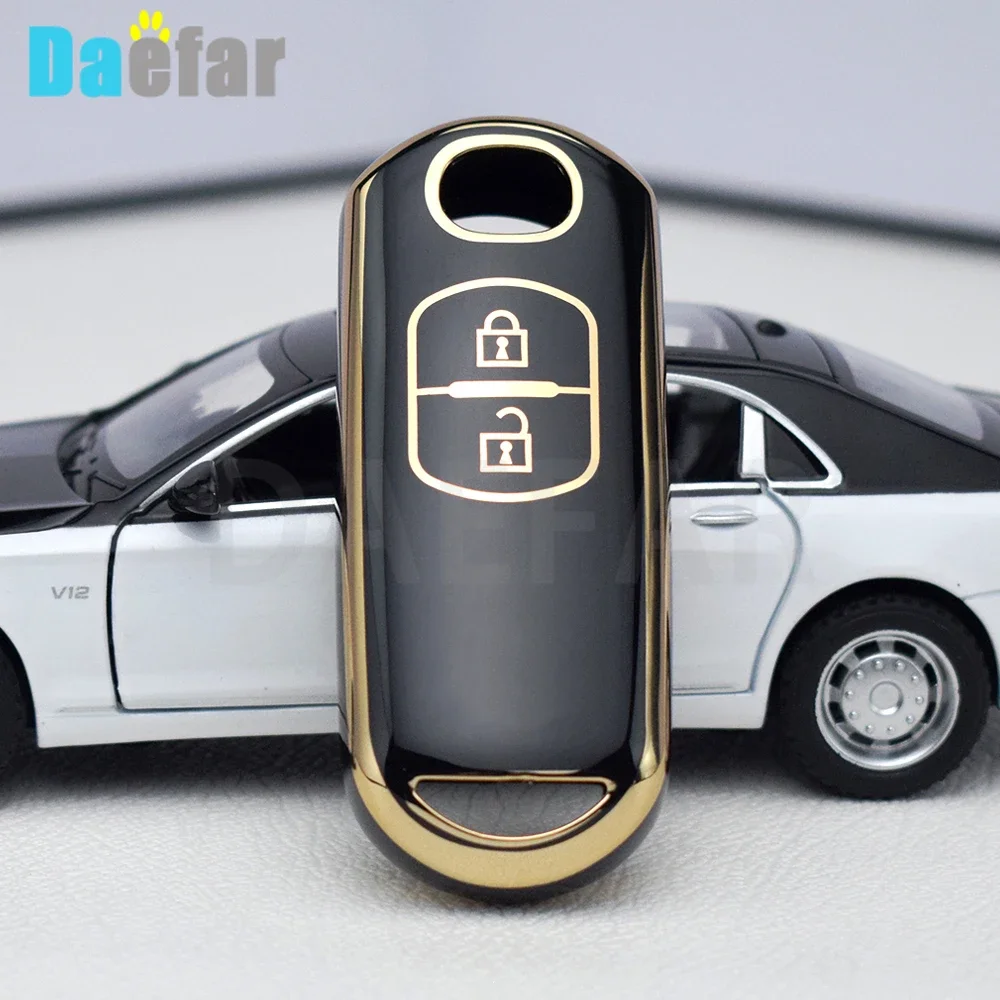 Funda de TPU para llave de coche, Protector de 2 botones para Mazda 2, 3, 5, 6, CX5, CX-5, M2, M3, M5, GT 2015, 2016
