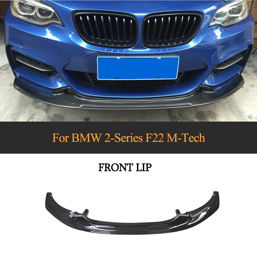 

Автомобильный передний спойлер для BMW 2 серии F22 F23 M235i M240i M Sport 2014-2016, передняя защита для губ, комплект из углеродного волокна