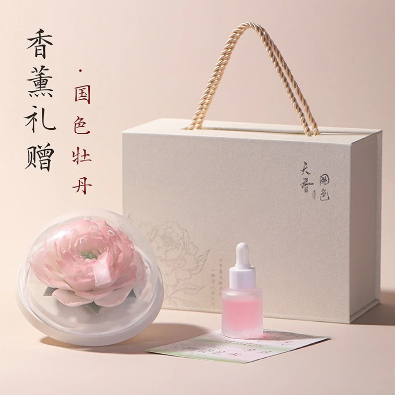 Pudong hand-squeezed ceramic flower aromatherapy handicraft ornament, high-end sense niche business companion gift for