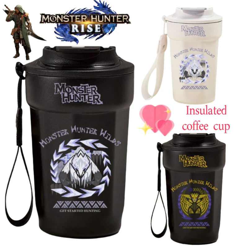 Nuevo Monster Hunter Wilds Gemma Nata Chatacabra personalidad creativa taza aislada taza de agua de café de acero inoxidable para estudiantes