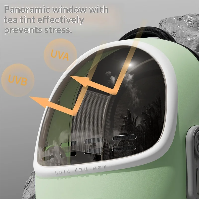 Mochila porta mascotas transpirable con ventana para gatos y perros - imagen 2