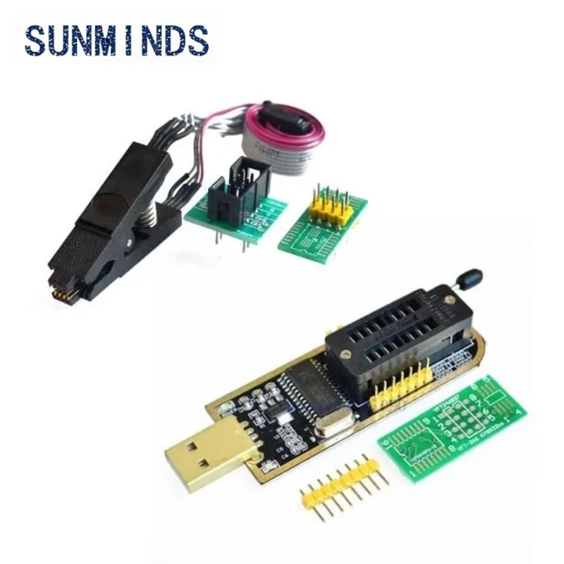 1set CH341B 24 25 Series EEPROM Flash BIOS USB Programmer Module + SOIC8 SOP8 Test Clip For EEPROM 93CXX / 25CXX / 24CXX DIY KIT