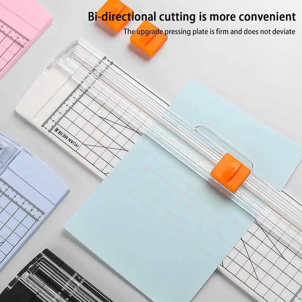 1 шт., резак для бумаги формата А4, безопасная защита и боковая линейка, инструмент для скрапбукинга для бумаги ручной работы, купонов, этикеток