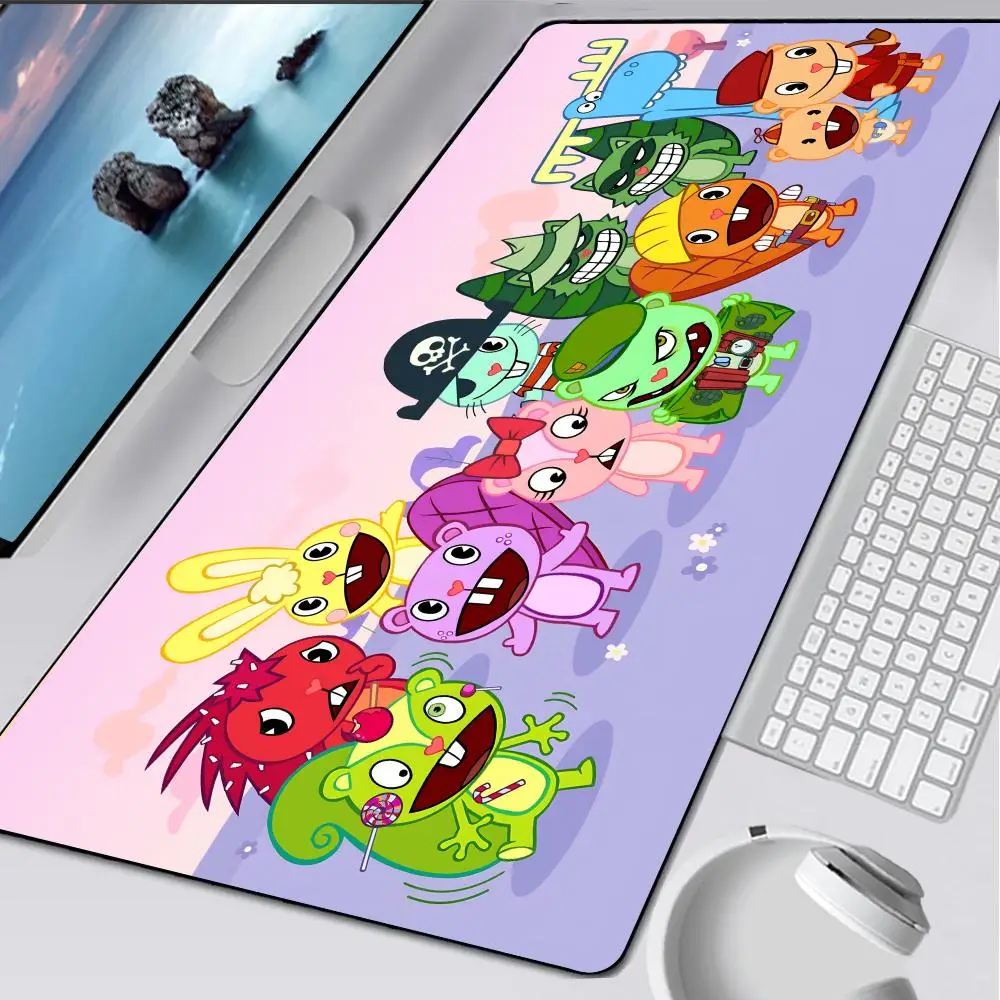 Happy Tree Friends Mauspad Gummimatte Laptop Xxl Mousepad Notebook Gamer Computer Tisch Gaming Zubehör