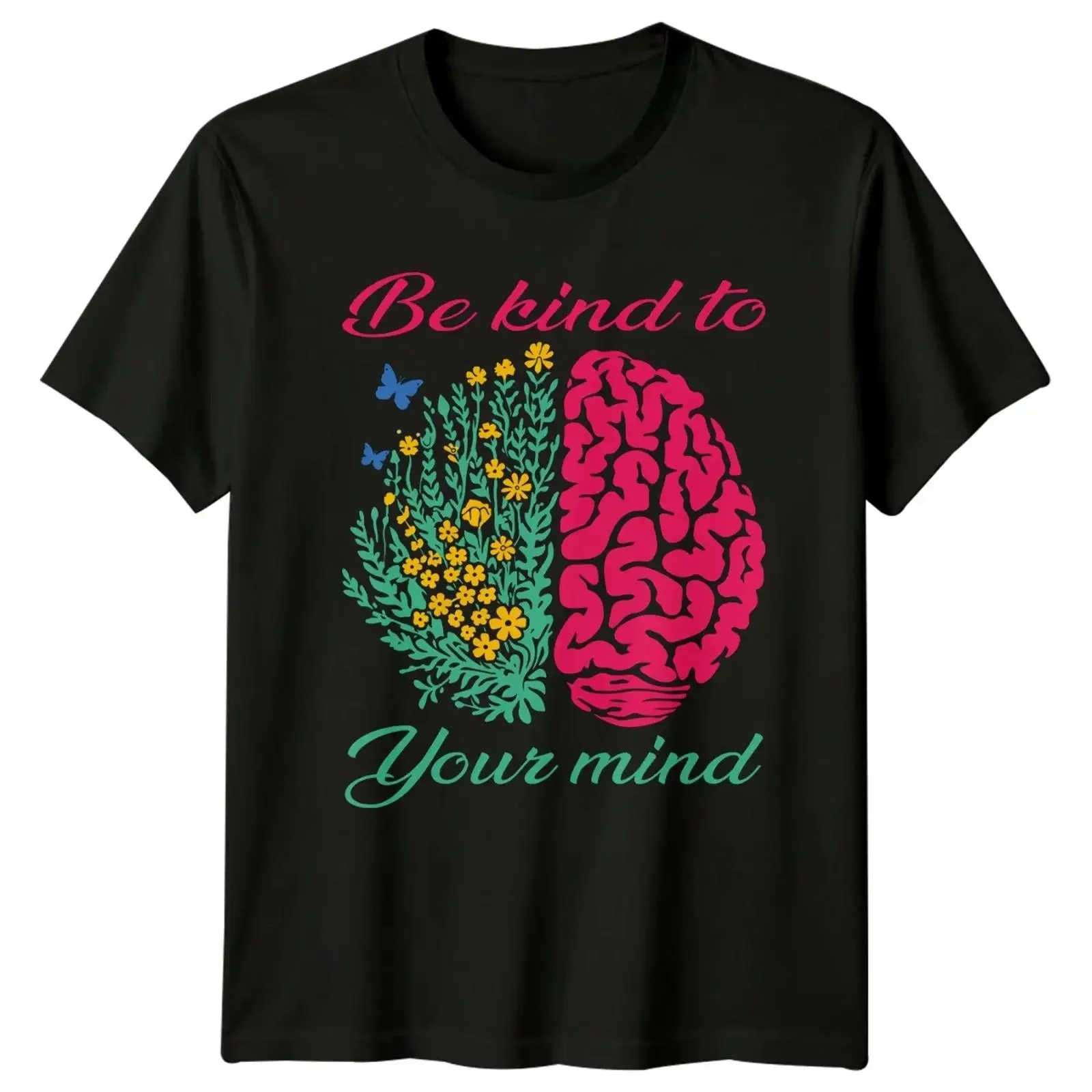 Be Kind To Your Mind Damen T Shirt Achtsamkeit psychische Gesundheit Geburtstag Geschenk vintage Washed Stretched streetwear