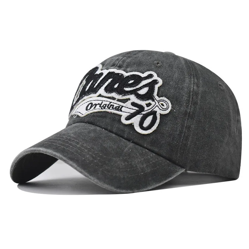 

New Outdoor Trend Origin Large Embroidered Baseball Cap For Men And Women Washed Vintage Hatt