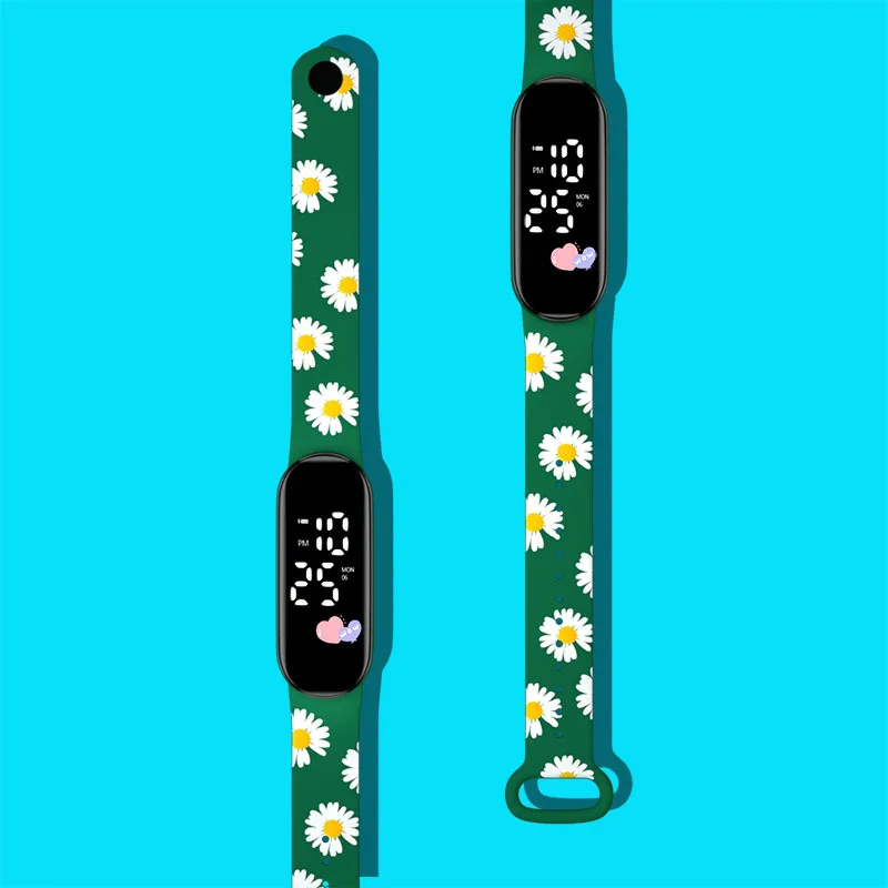 50Pcs/Lot Children LED Watch Girls Waterproof Sport Touch Screen Watches for Women Waterproof Digital Clock Bracelet Gifts