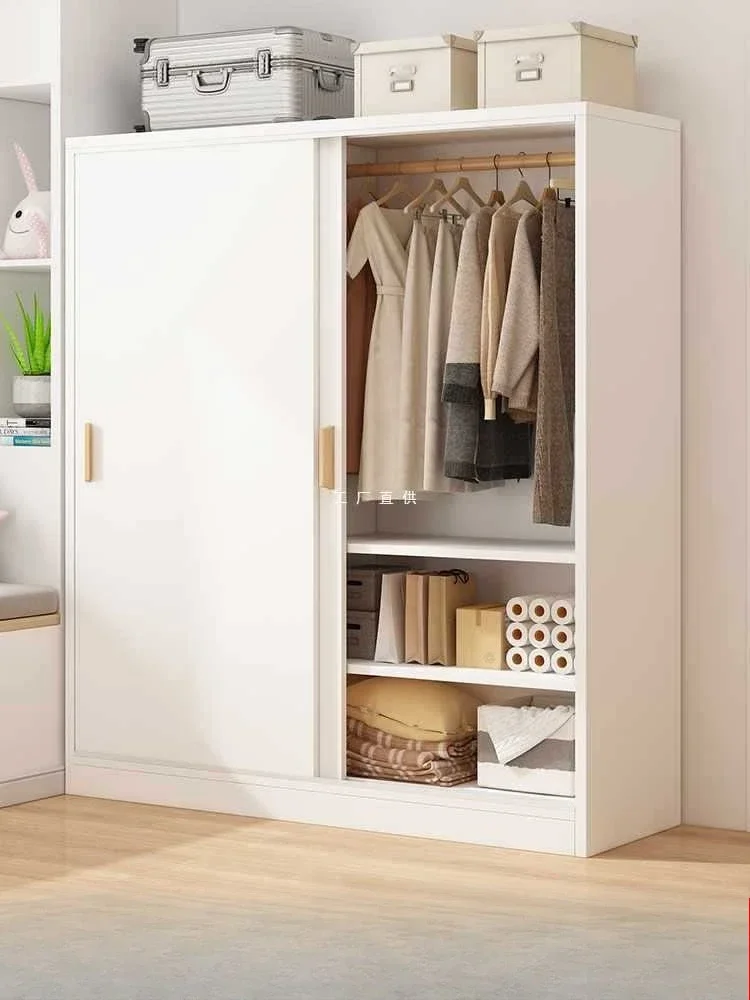 

solid wooden sliding door cabinet simple rental housing 2024 new